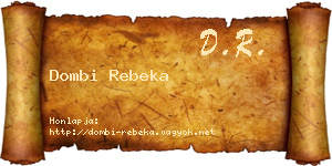 Dombi Rebeka névjegykártya